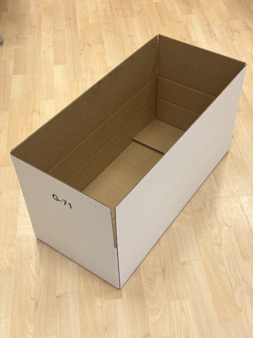 Pappeske G-71 m/rill Hvit 710x330x200mm